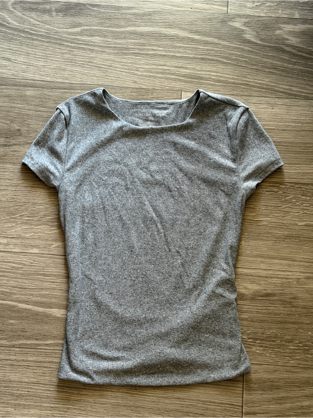 Sincerely Jules Gray Short Sleeve Crewneck Top
